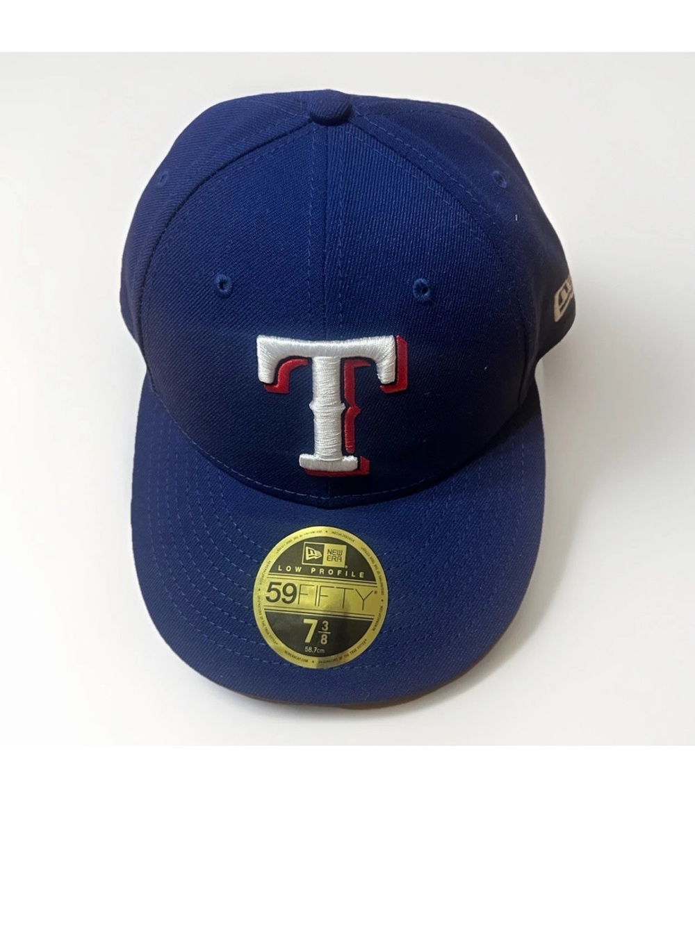 Texas Rangers New Era Blue Fitted Low Profile 59FIFTY Hat 7 3/8, New